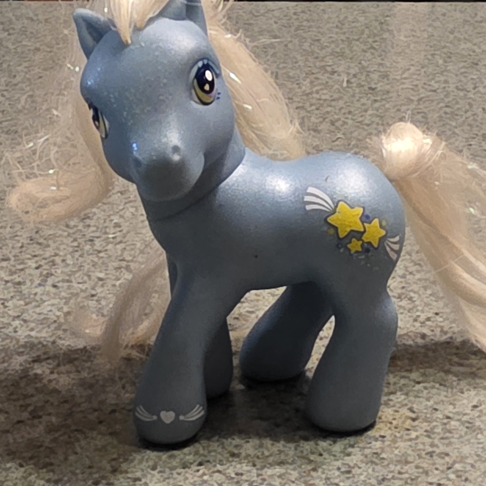 My Little Pony Blue Toy with Yellow Stars